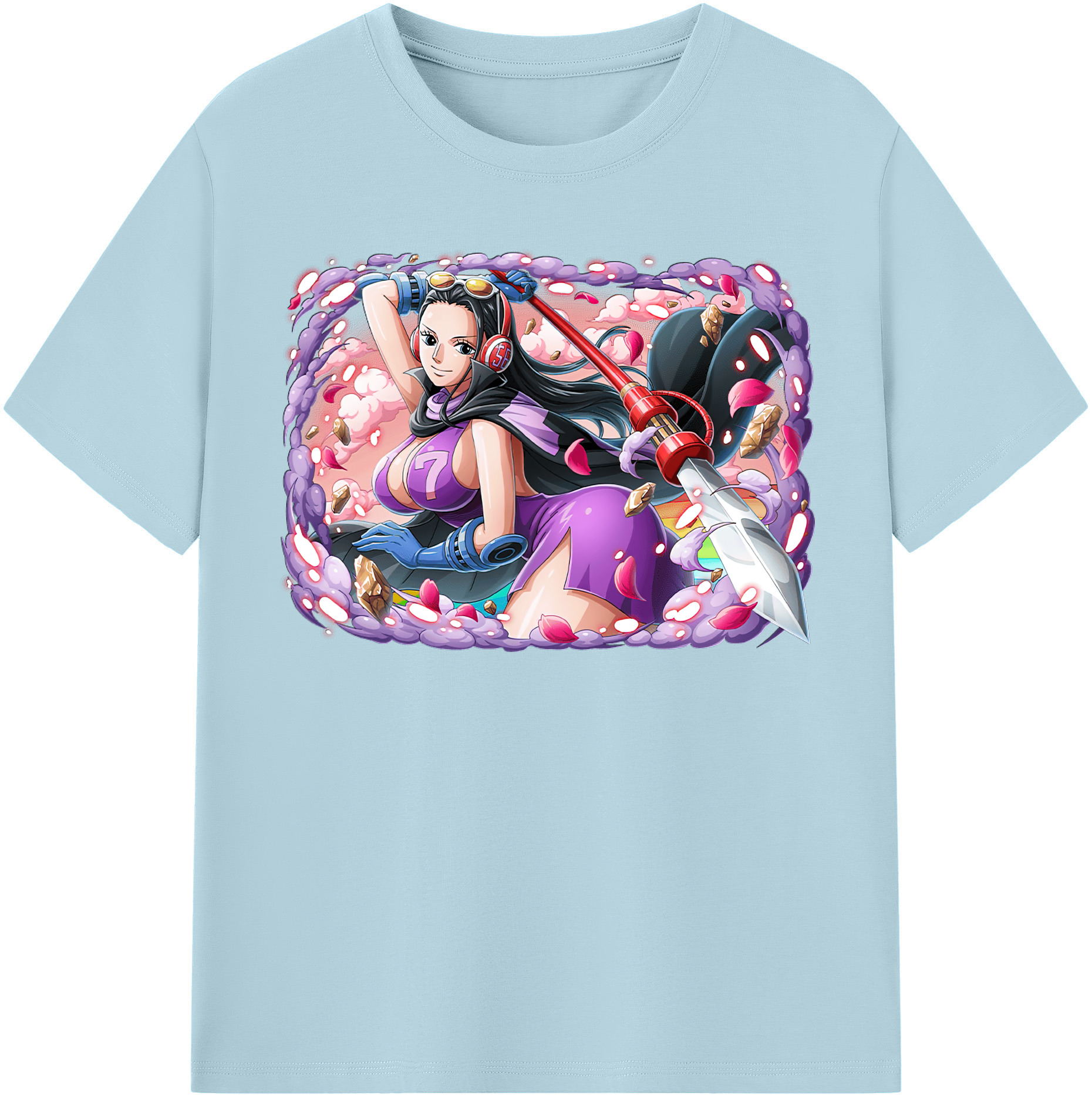 ワンピース ニコ・ロビン ONE PIECE Nico Robin 綿100％半袖Tシャツ（フロントプリント）